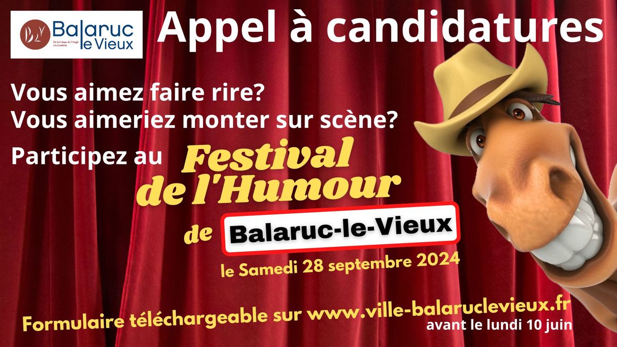 Appel \u00e0 candidature Festival de l'Humour