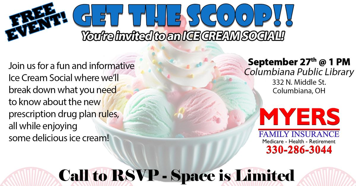 Myers Family Insurance - Ice Cream Social @ Columbiana Public Library