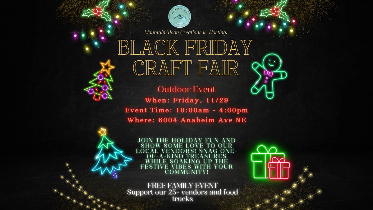 Mountain Moon Presents: Black Friday Craft Fair