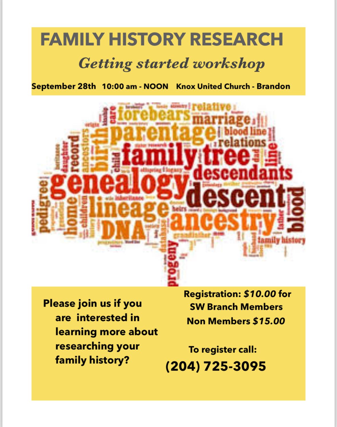 FAMILY HISTORY RESEARCH Getting started workshop