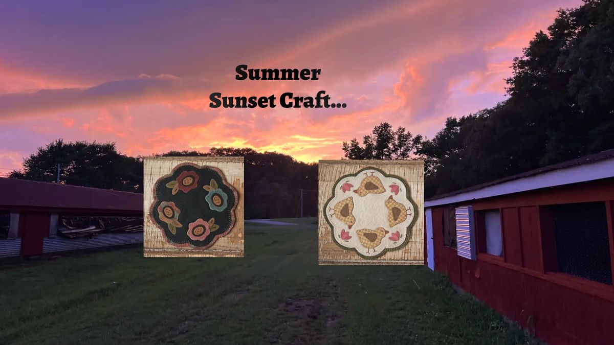 Summer Sunset Craft: Appalachian Penny Rugs