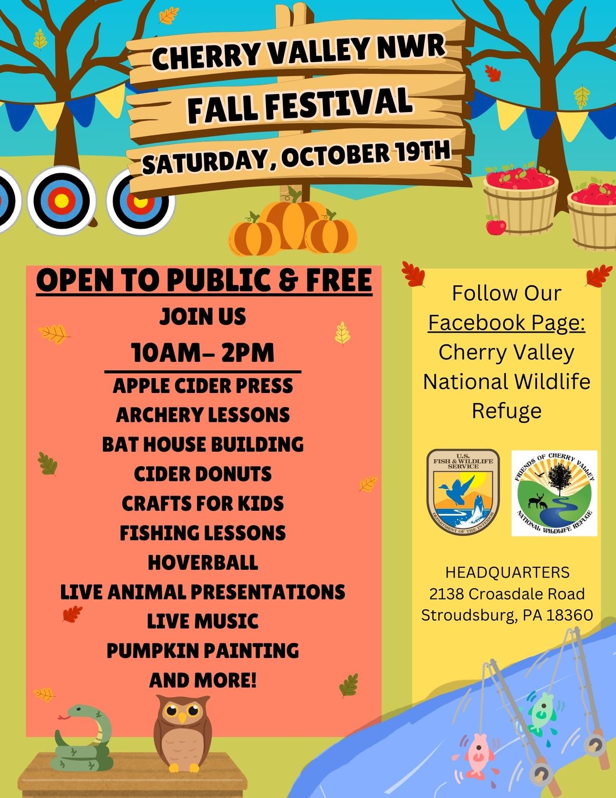 Fall Festival at Cherry Valley National Wildlife Refuge