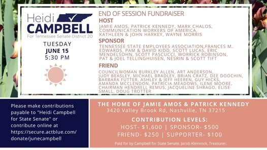 Campbell for State Senate End of Session Fundraiser