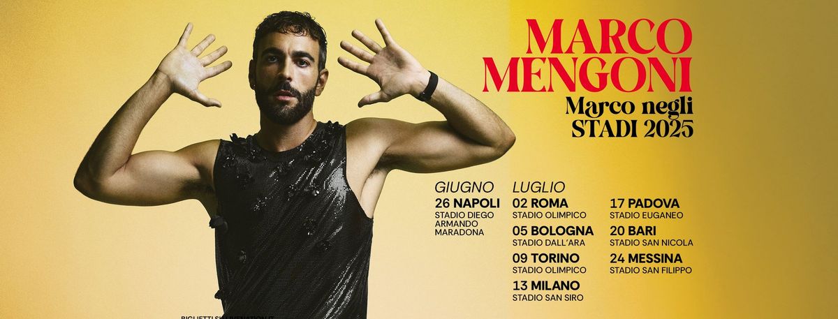 Bus per Marco Mengoni at Stadio Diego Armando Maradona - Napoli