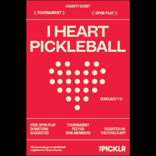 I Heart Pickleball Women's and Men's Doubles