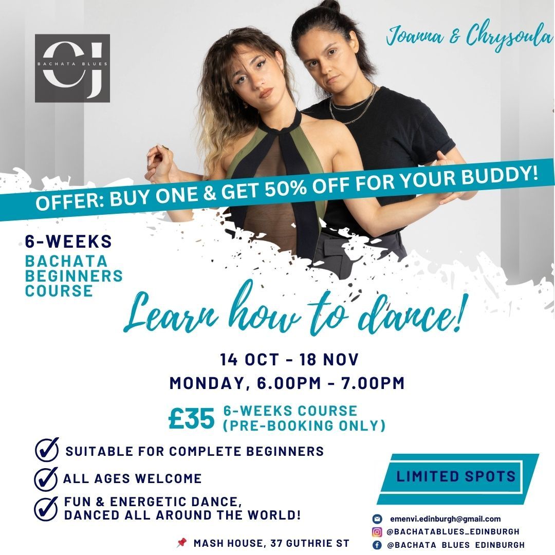 BACHATA BEGINNERS COURSE -Learn how to dance Bachata (starts 14 Oct)