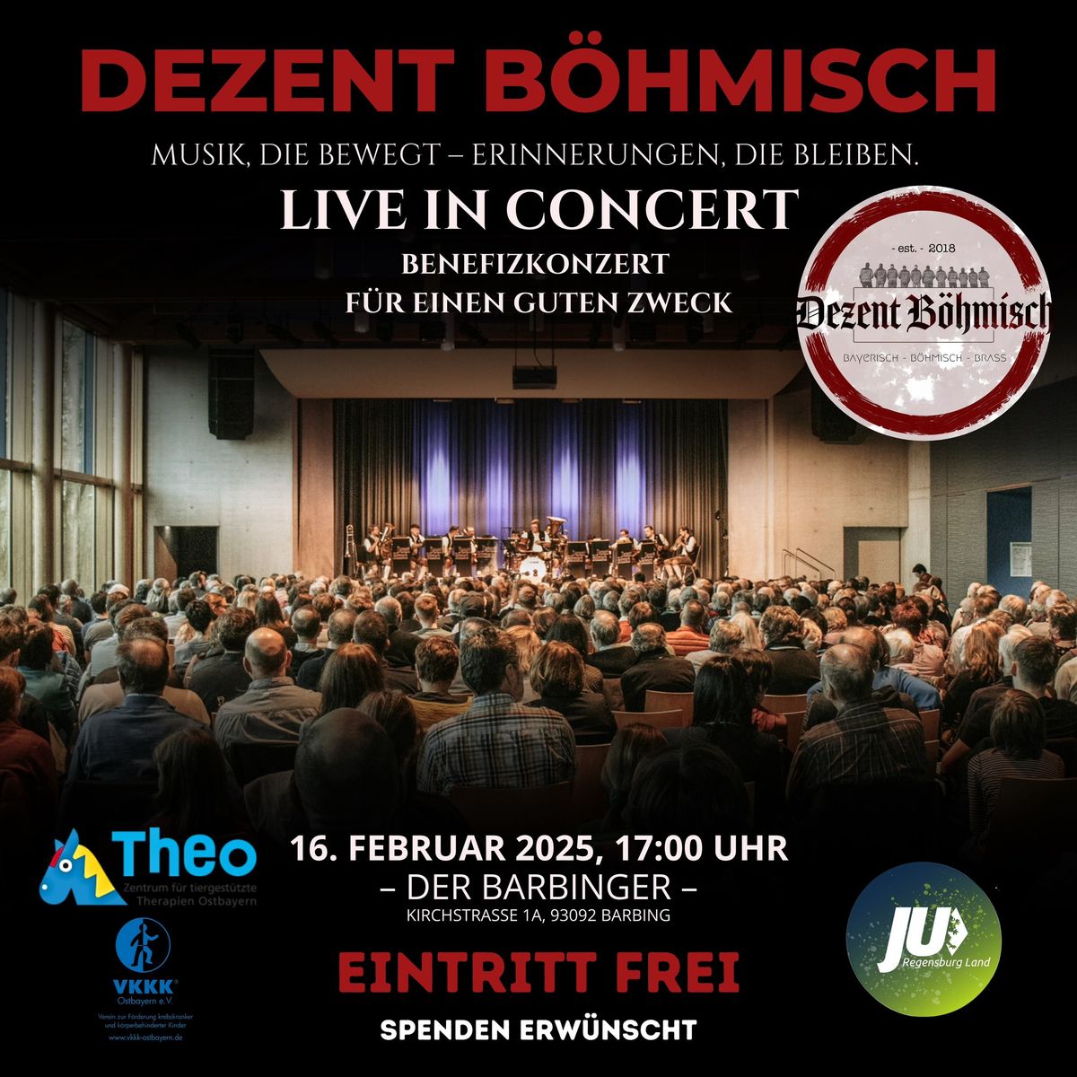 Dezent B\u00f6hmisch - Musik, die bewegt - Erinnerungen, die bleiben. - Benefizkonzert