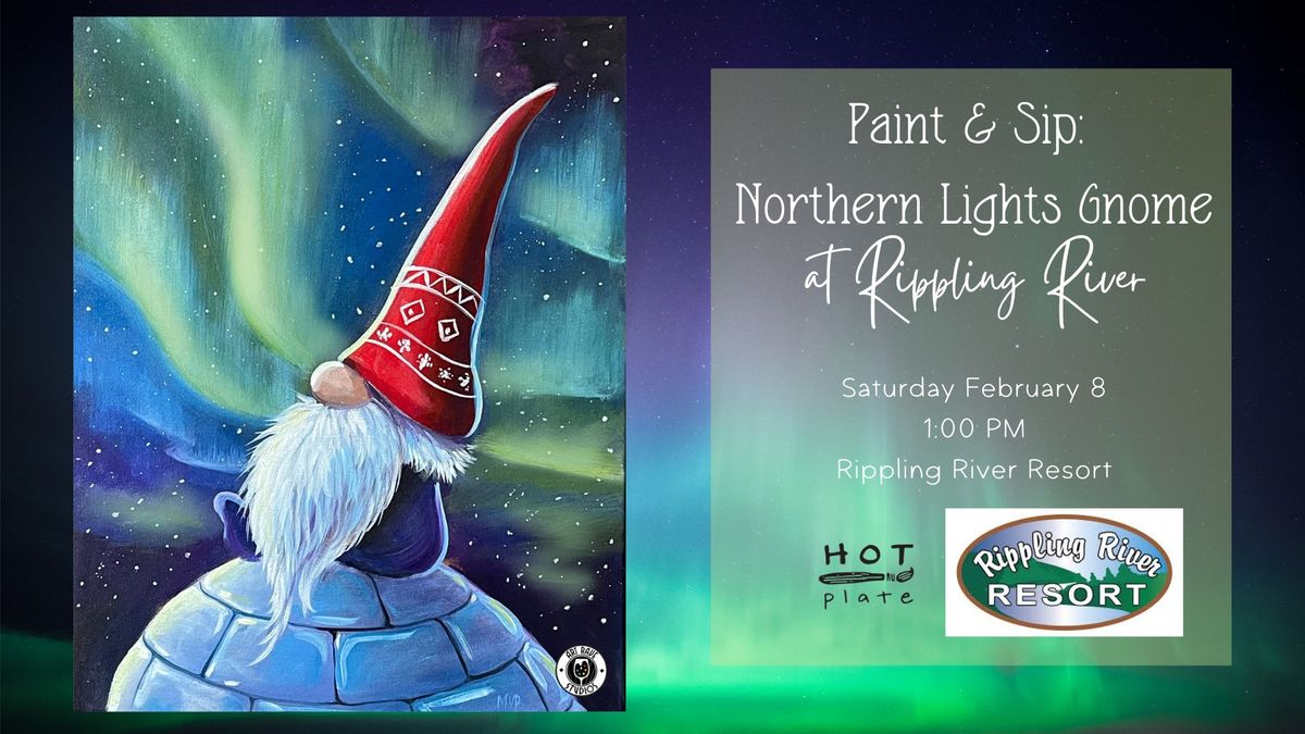 Paint & Sip at Rippling River: Northern Lights Gnome