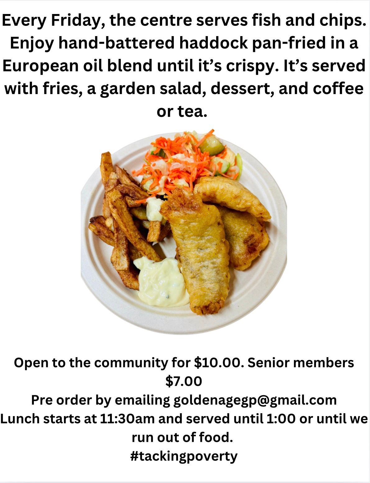 Fish & Chip Friday at the Center 