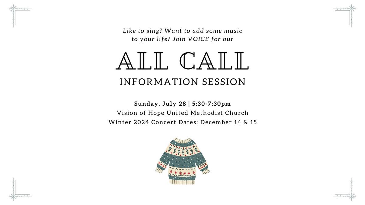Fall 2024 All Call Information Session