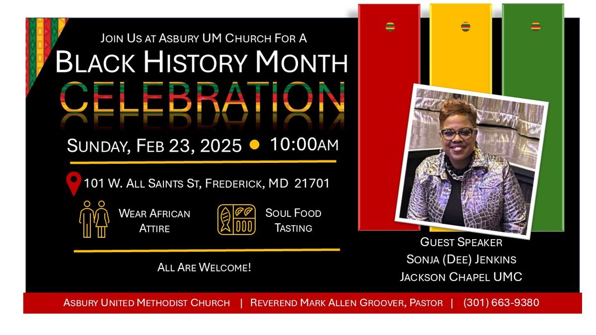 Black History Month Celebration with Guest Speaker Sonja (Dee) Jenkins