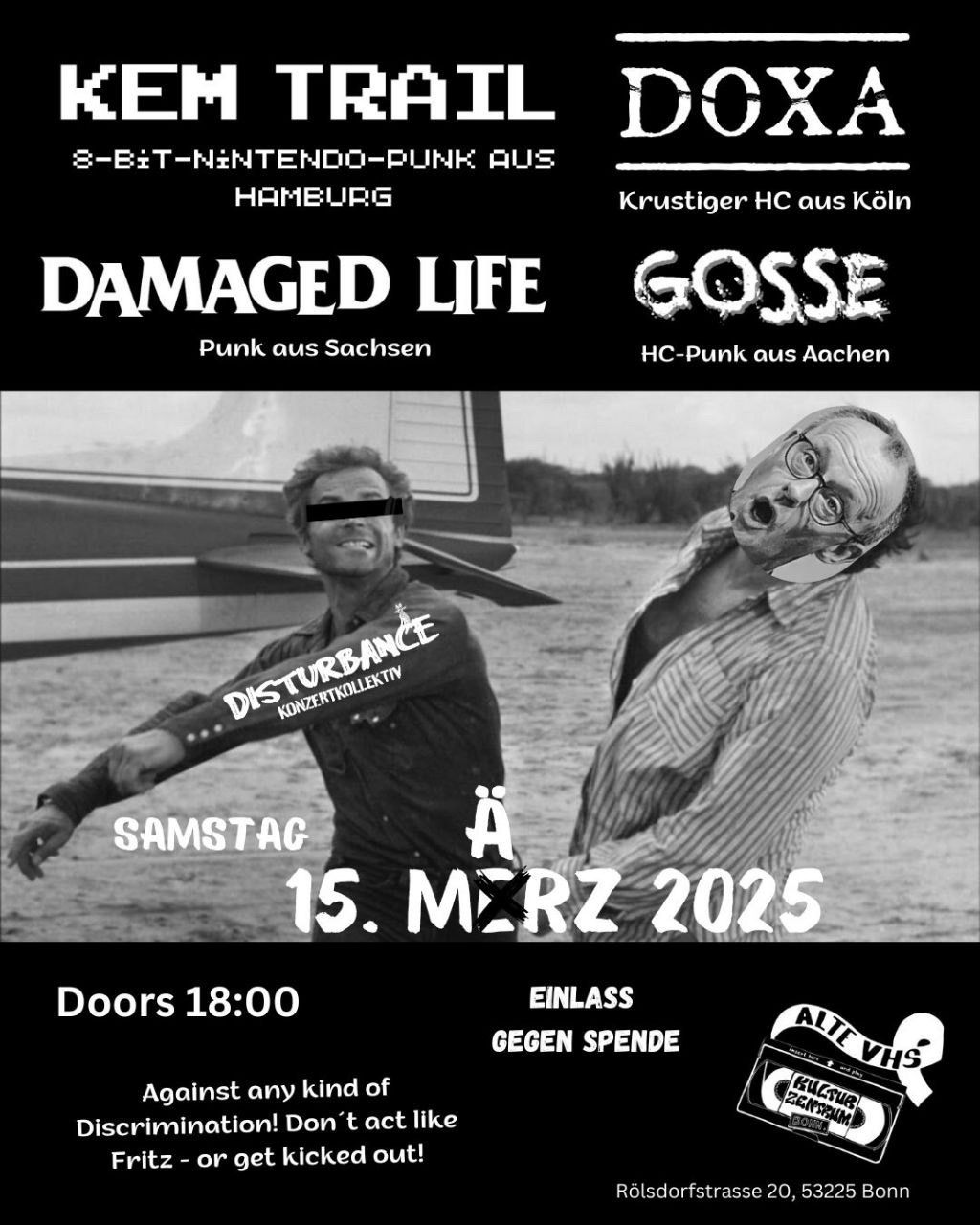 Kem Trail + DOXA + Damaged Life + Gosse @Alte VHS