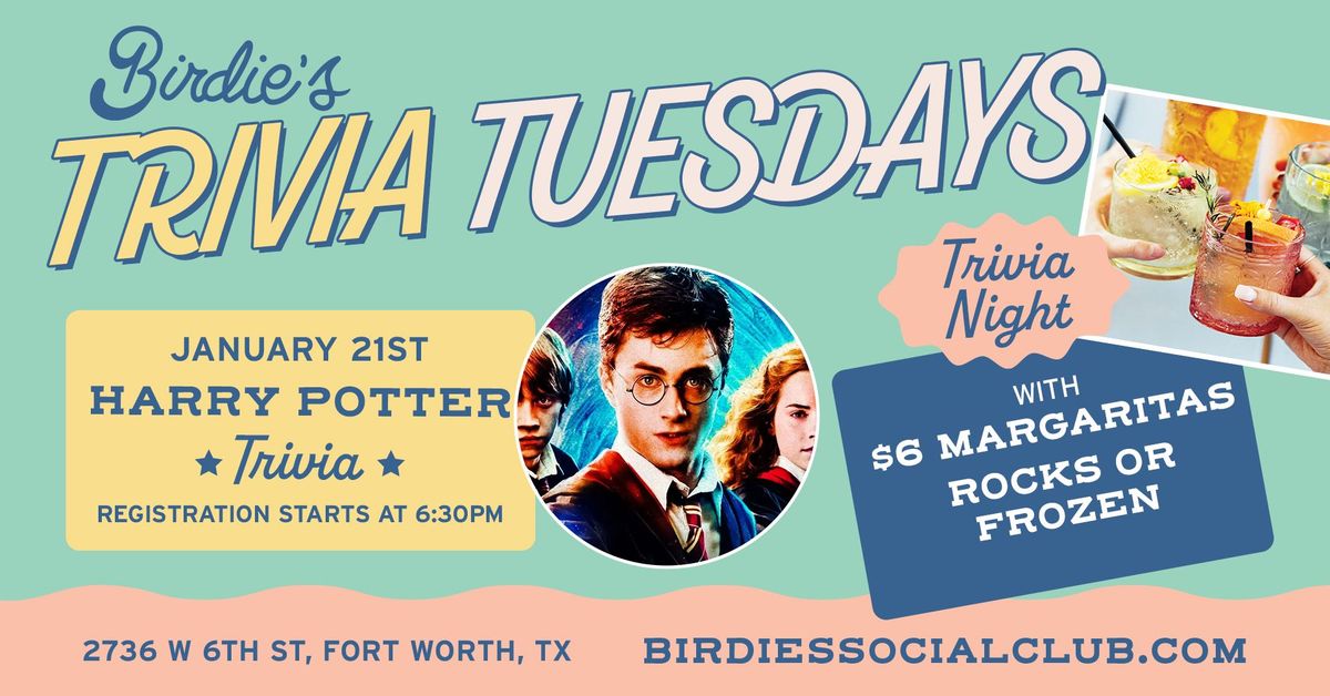 Harry Potter Trivia Night at Birdie's Social Club