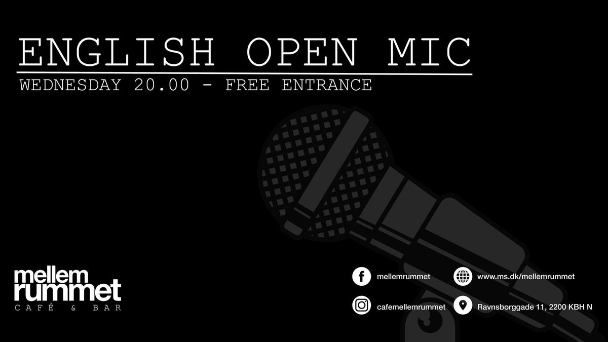 English stand-up open mic at MellemRummet