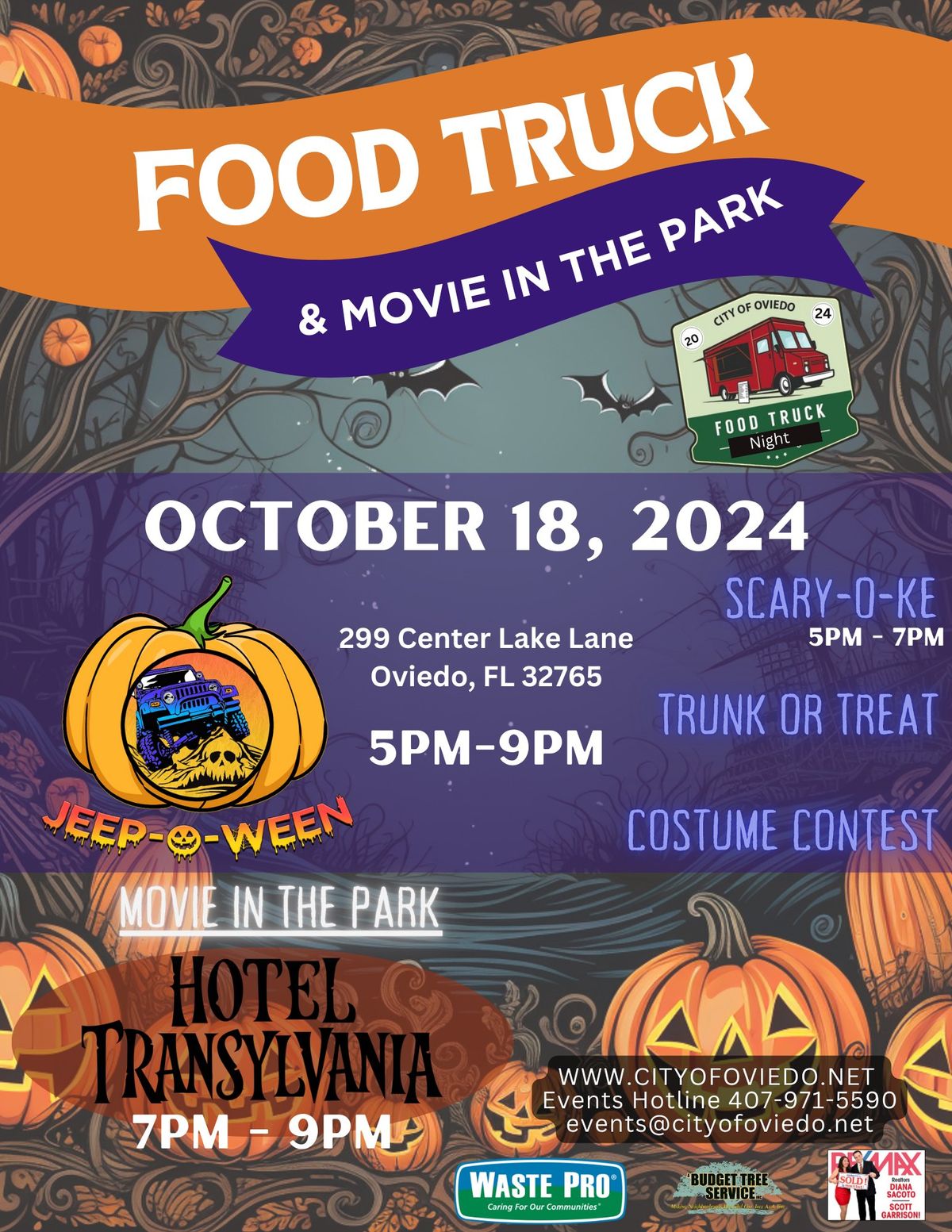 Food Truck & Movie in the Park- Hotel Transylvania (10\/18) 