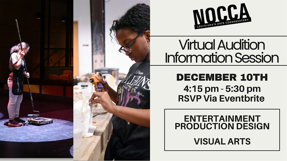 2026- 27 VIRTUAL Audition Information Session in VISUAL ARTS