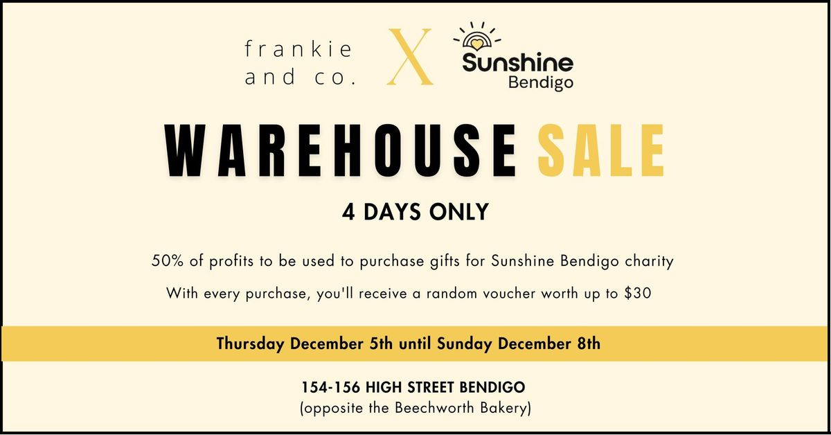 Frankie & Co Warehouse Sale