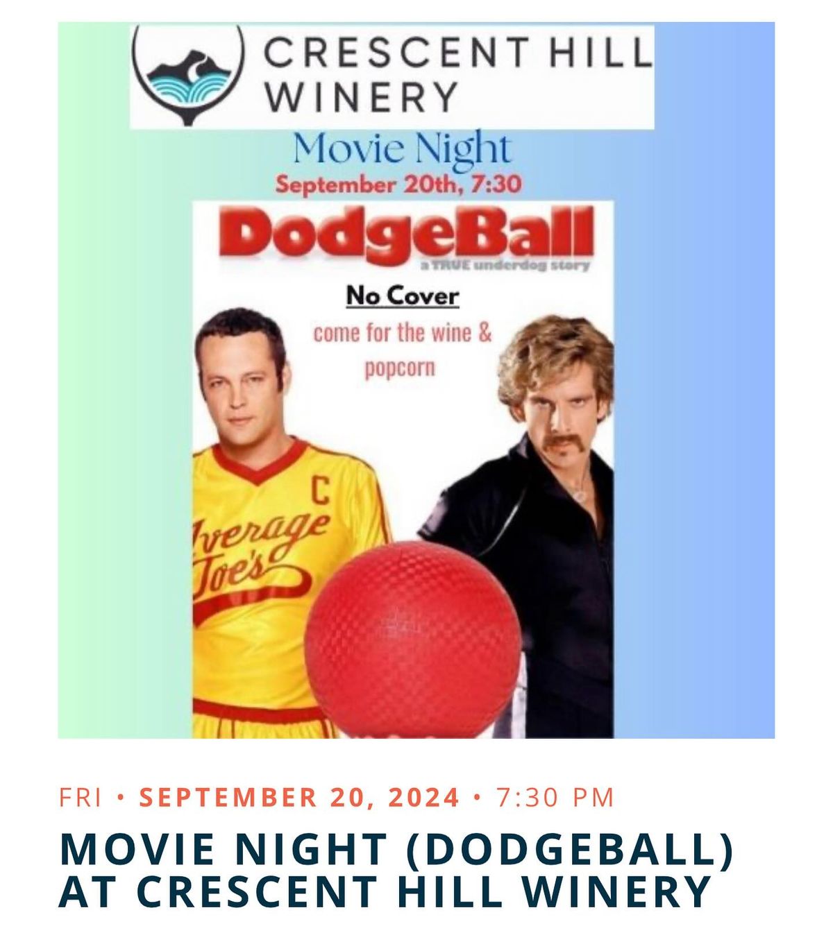 Movie Night at Crescent Hill Winery