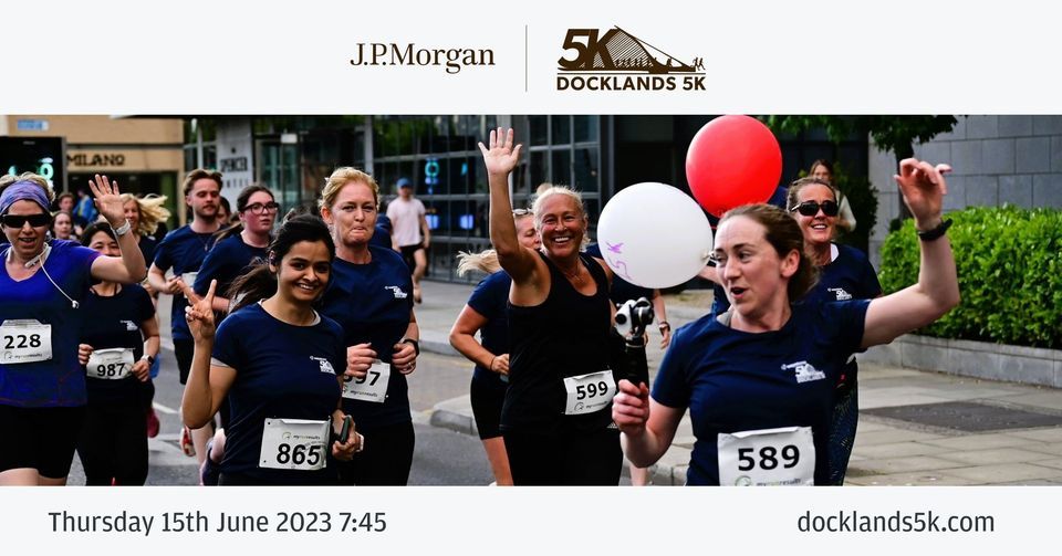 2023 Docklands 5k sponsored by J.P.Morgan