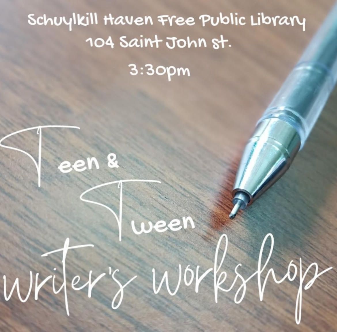 Monthly Teen & Tween Writer's Workshop