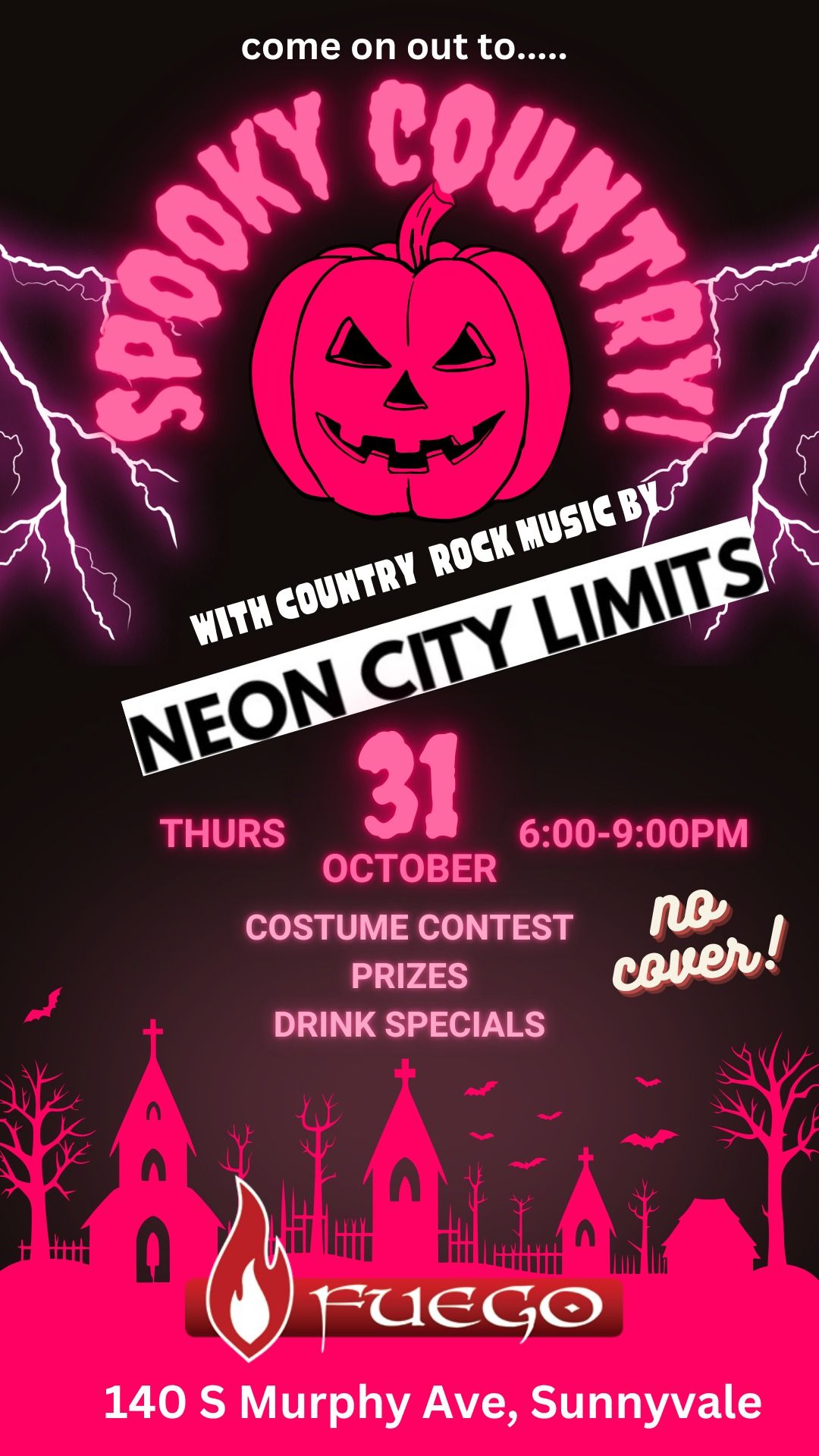 Halloween Spooky Country at Fuego, Sunnyvale!