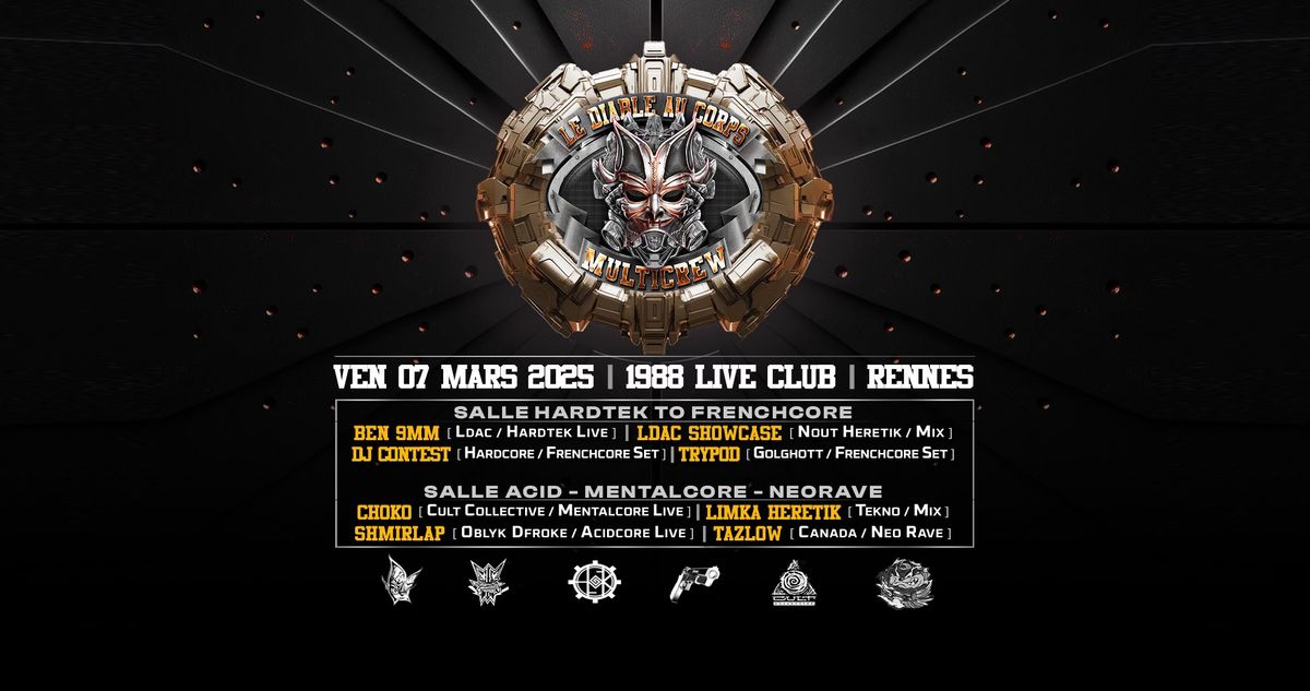 LE DIABLE AU CORPS MULTICREW : 2 SALLES - 10 ARTISTES + NOUT, SHMIRLAP, CHOKO, BEN9MM & MORE