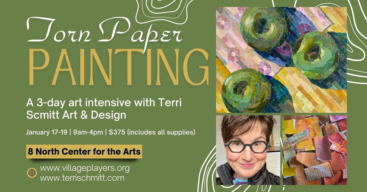 Torn Paper Painting Class with Terri Schmitt Art & Design