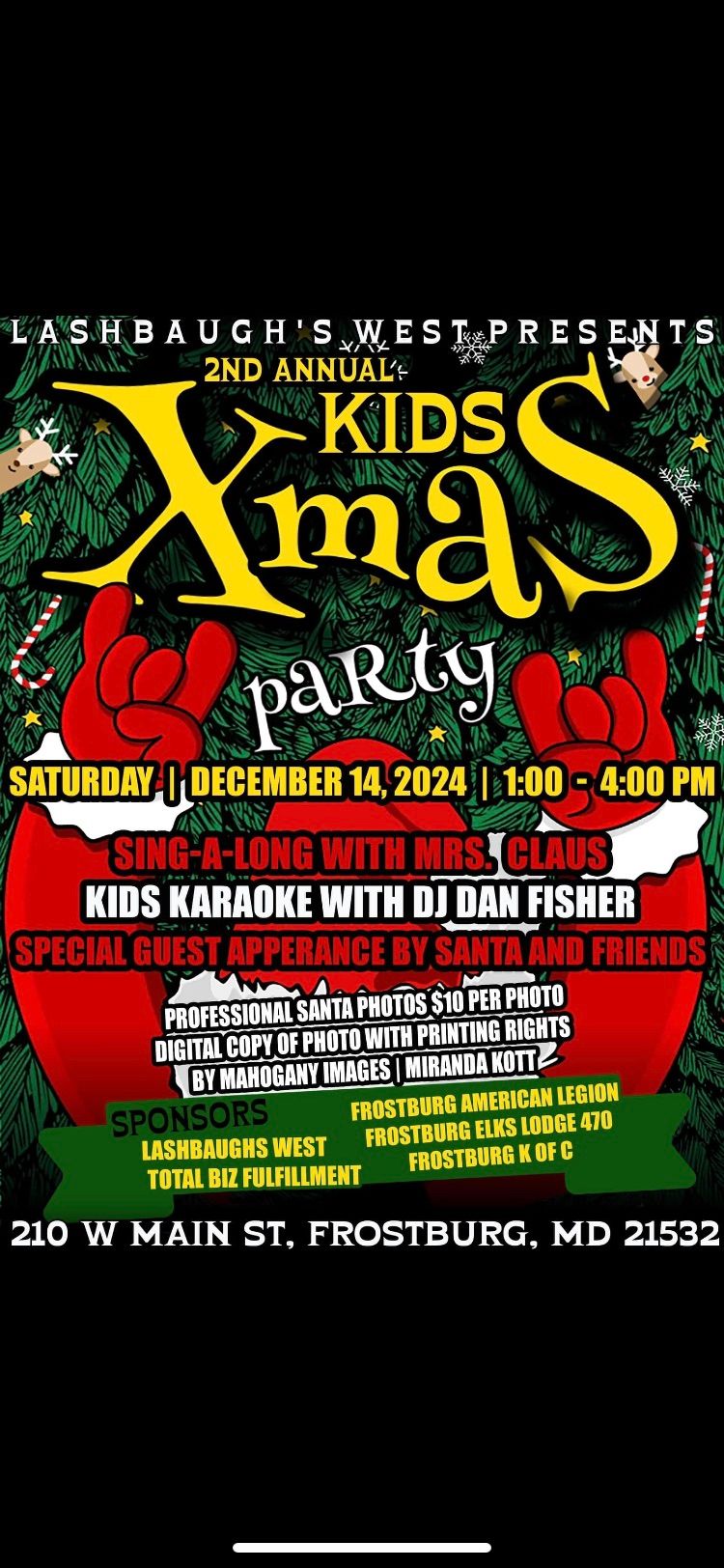 Kids Karaoke & Christmas Party @ Lashbaugh\u2019s West 