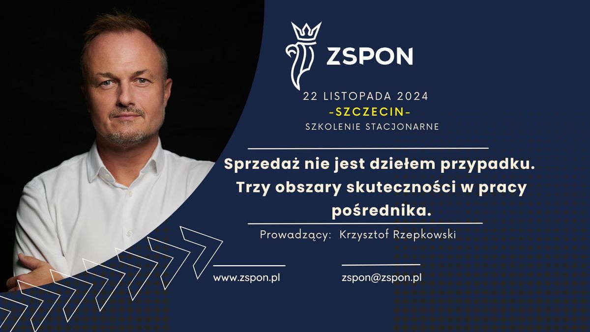 Szkolenie - \u201eSprzeda\u017c nie jest dzie\u0142em przypadku. Trzy obszary skuteczno\u015bci w pracy po\u015brednika\u201d