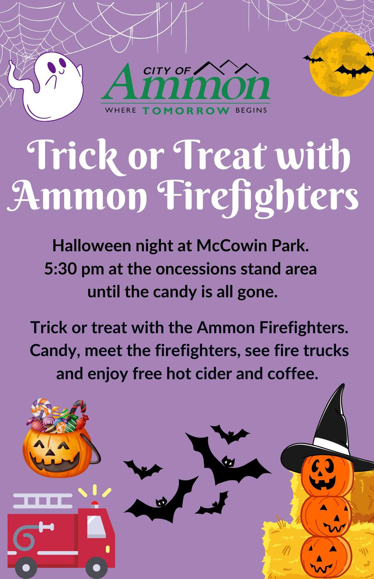 Trick or Treat with Ammon Firefighters 