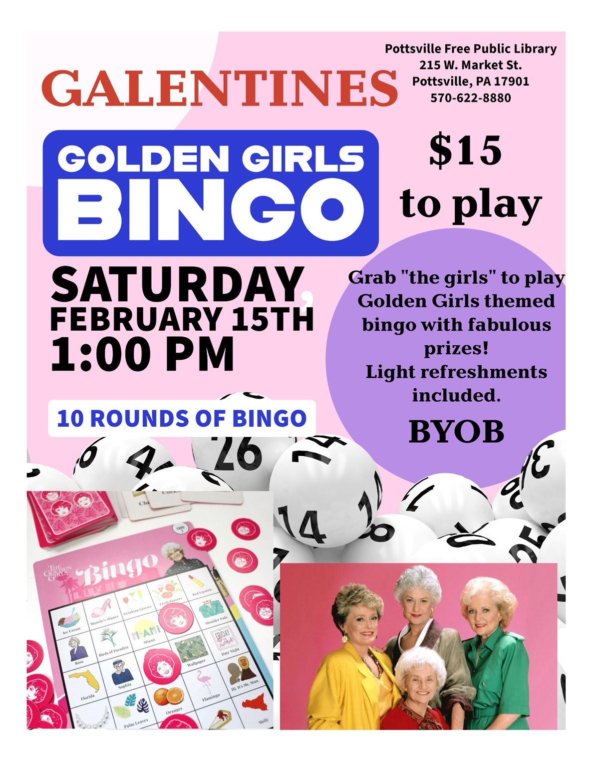 Galentines Golden Girls Bingo