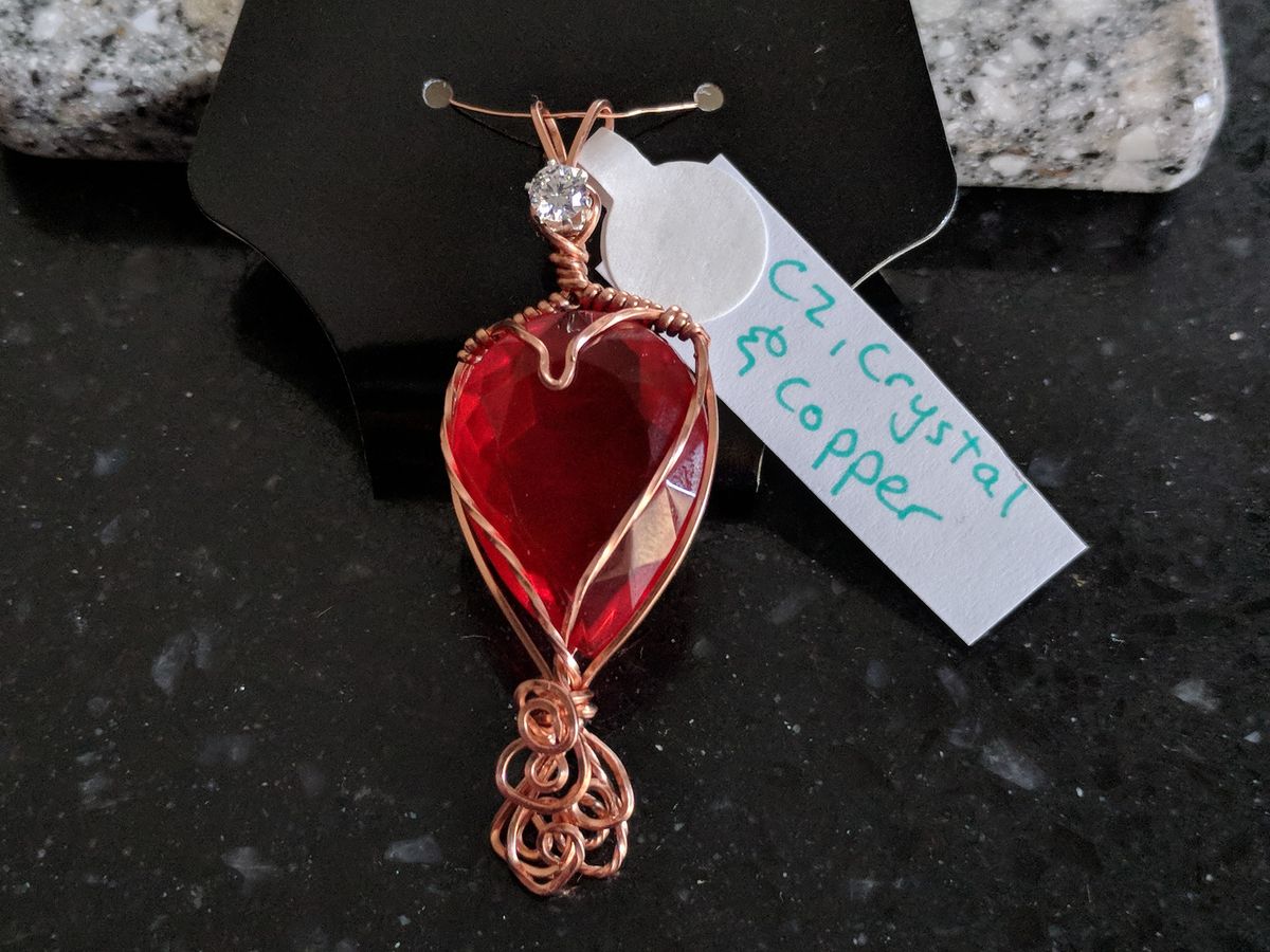 Crystal Heart wire wrapping class 