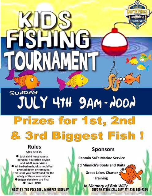 BOB WILLEY KIDS FISHING TOURNAMENT 83RD ALGONAC LIONS PICKEREL TOURNAMENT