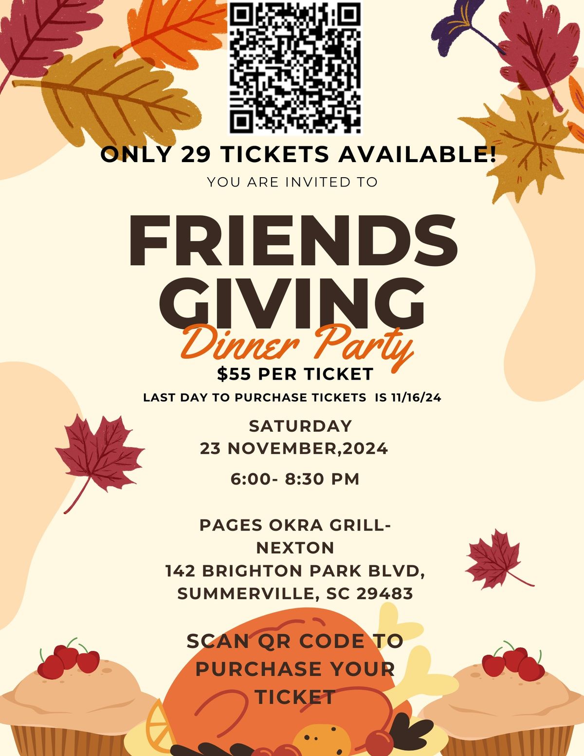 Friendsgiving at Pages Okra Grill