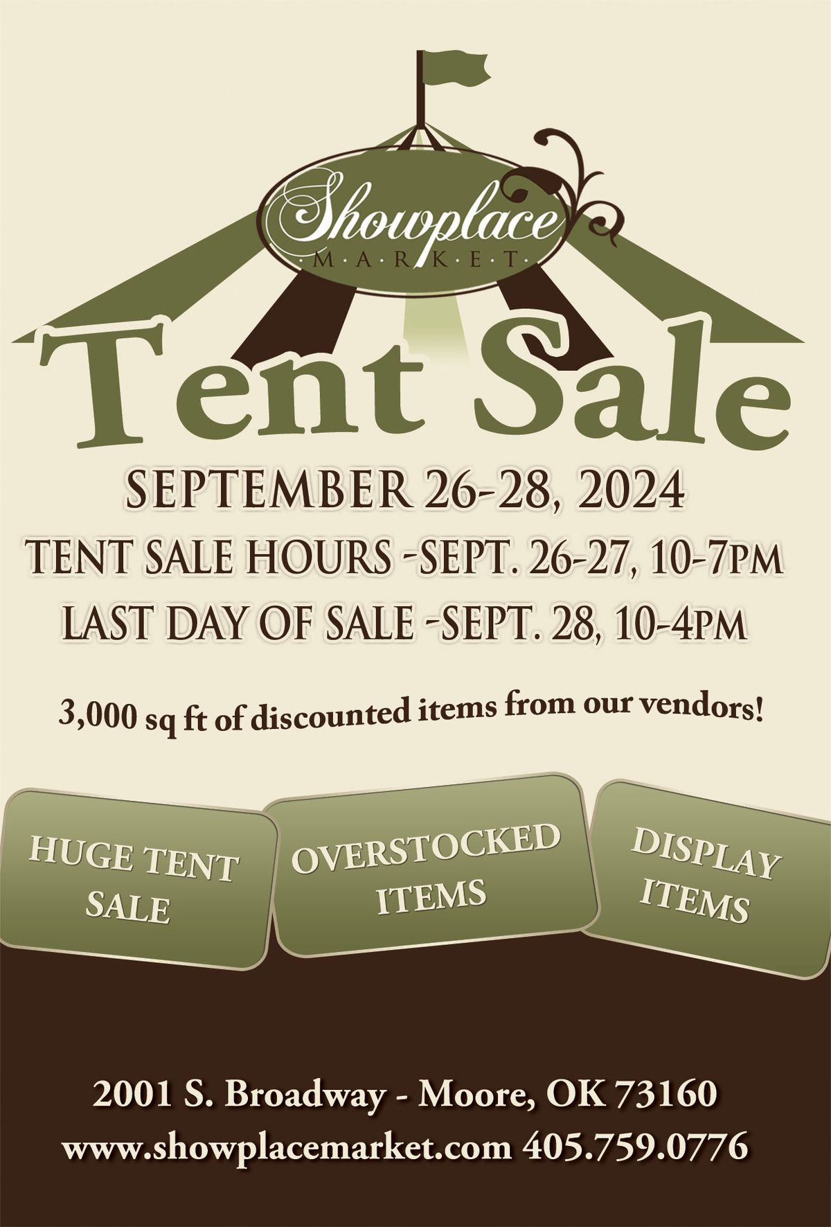 Tent Sale at Showplace Market Moore