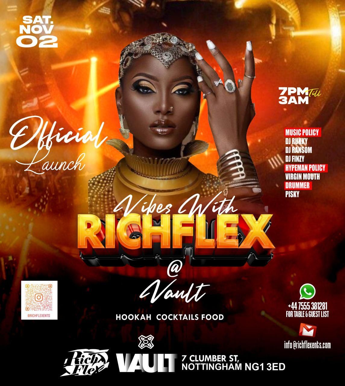 The Official Launch - Vibes with RichFlex @ Vault