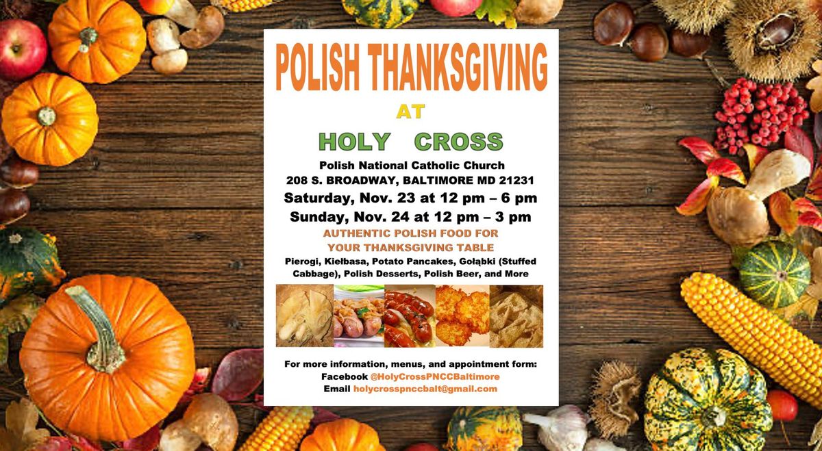 Polish Thanksgiving Food Sale