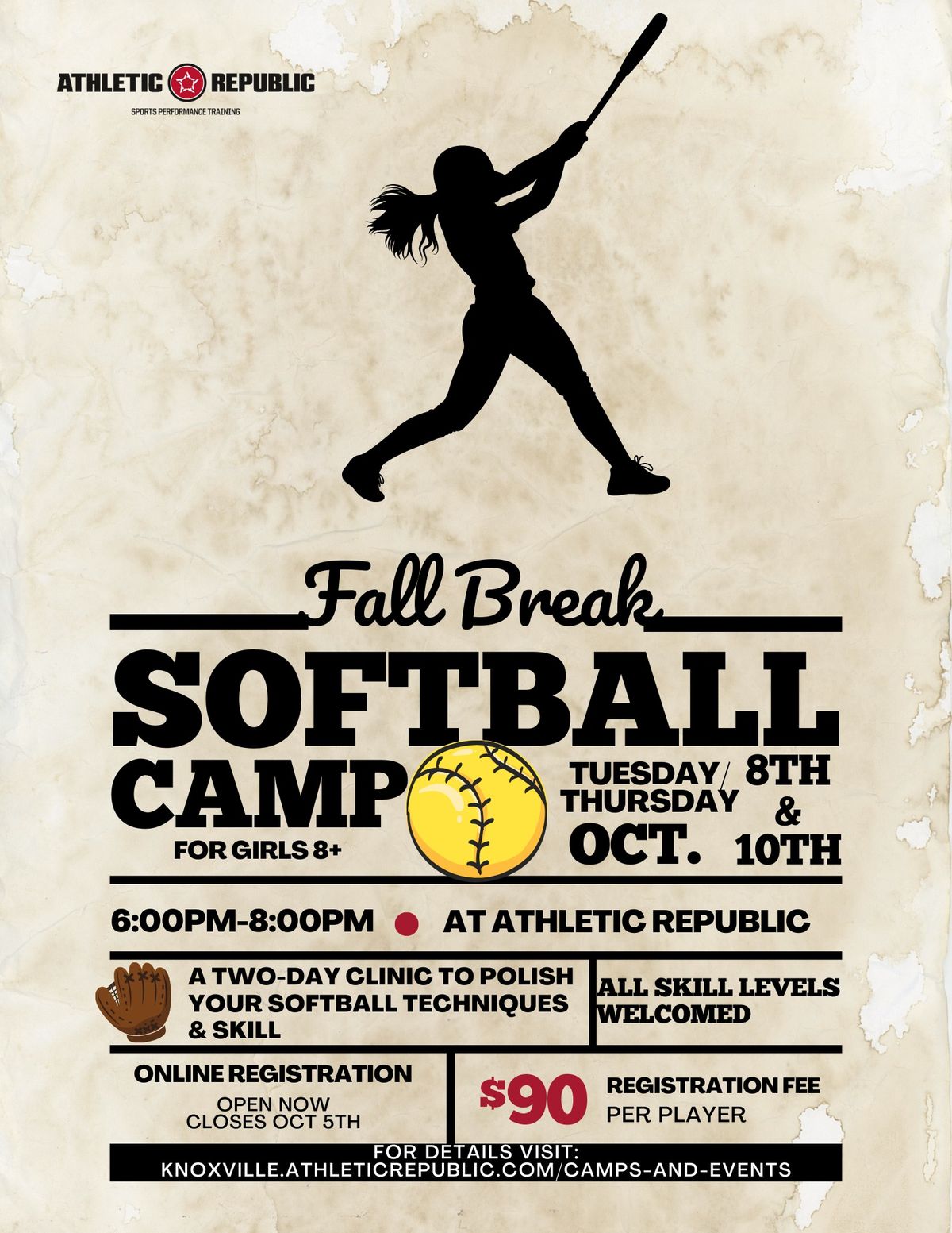 Fall Break Softball Skills Camp