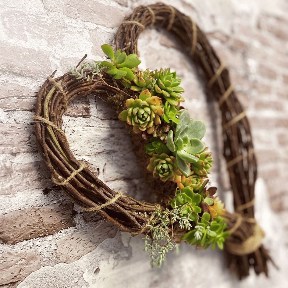 Succulent Heart Wreath Workshop