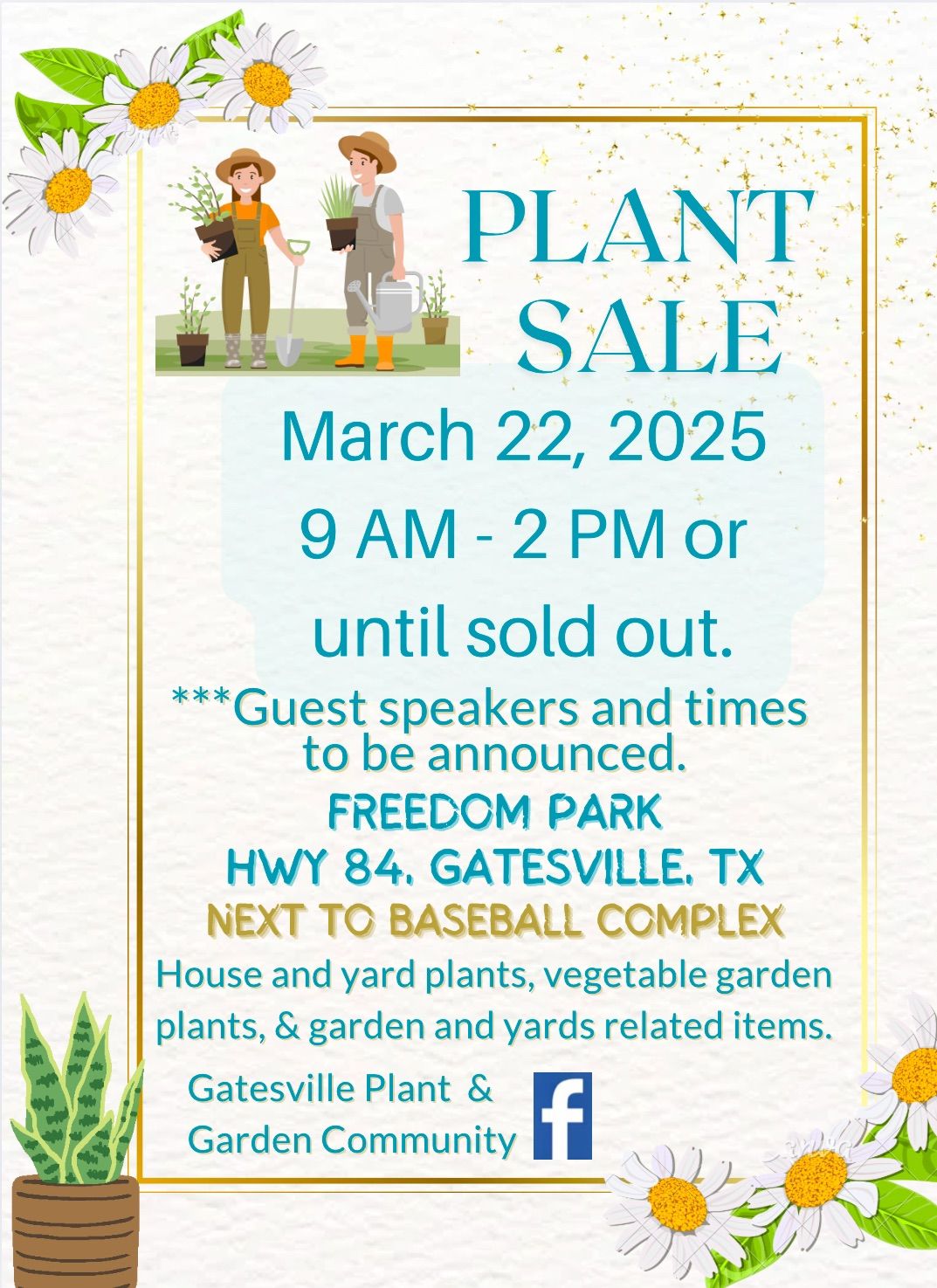 4th Annual Plant Sale-Gatesville Garden & Plant Community 