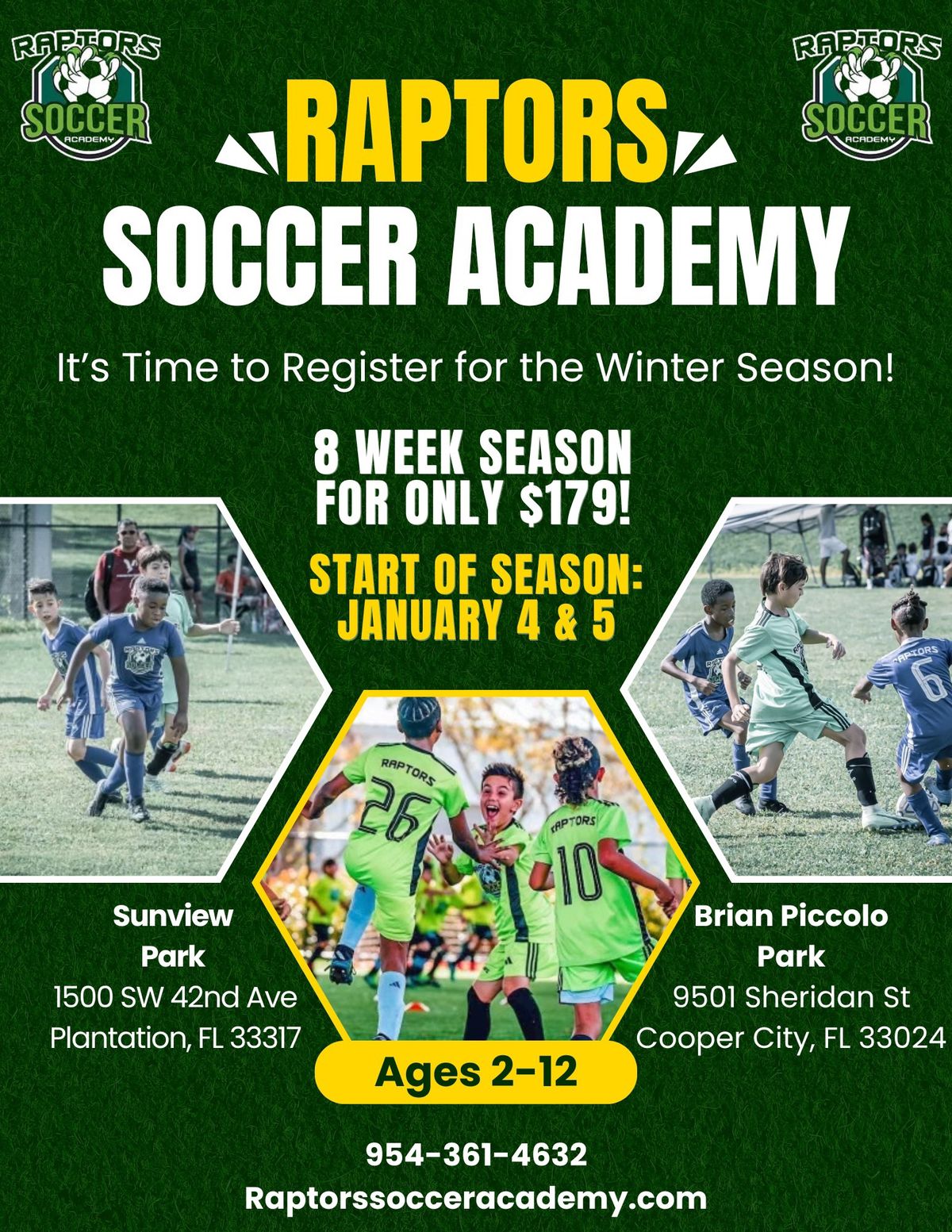 Raptors Soccer Academy Recreational Season