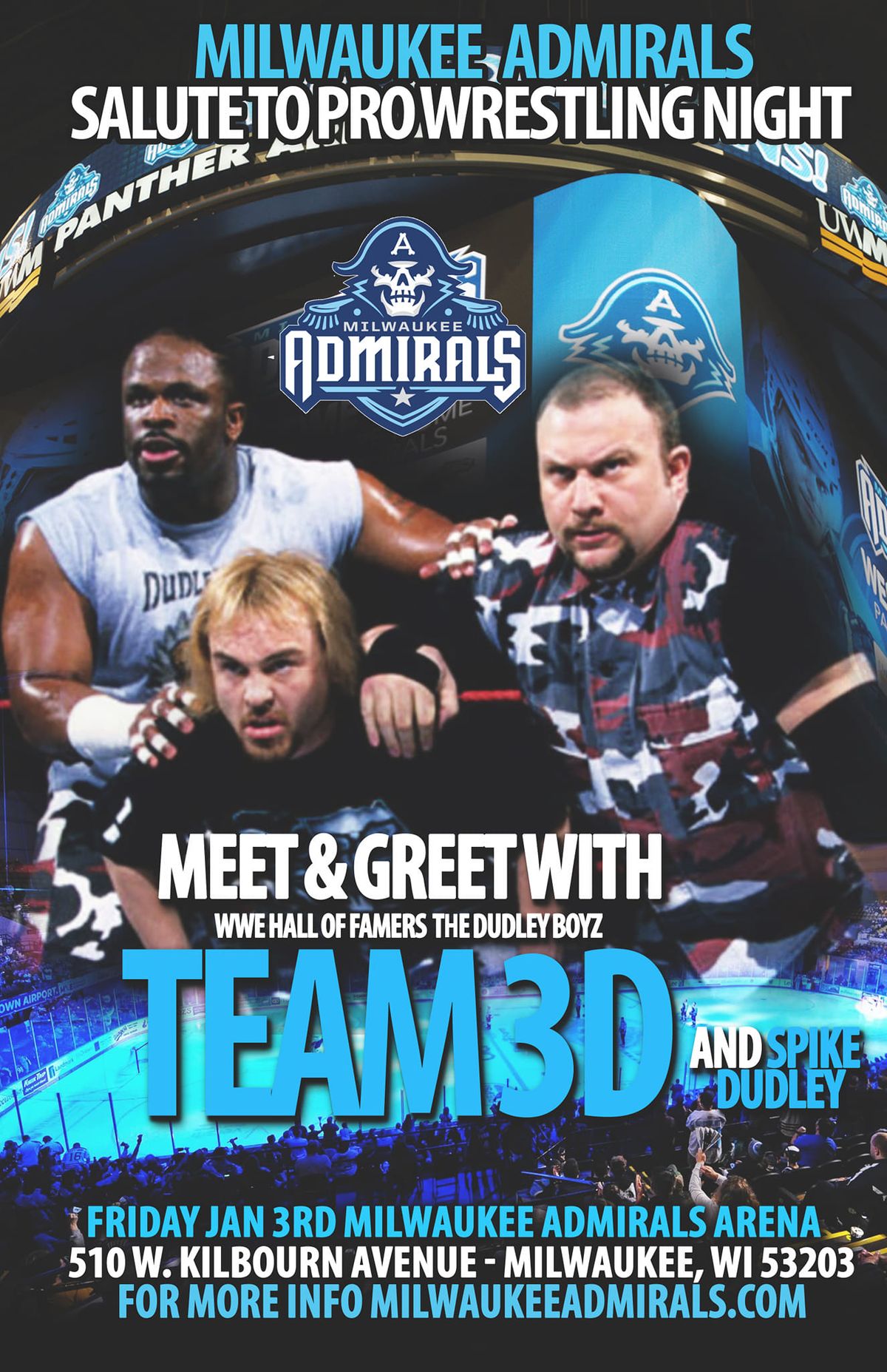 Milwaukee Admirals Salute To Pro Wrestling with The Dudley Boys