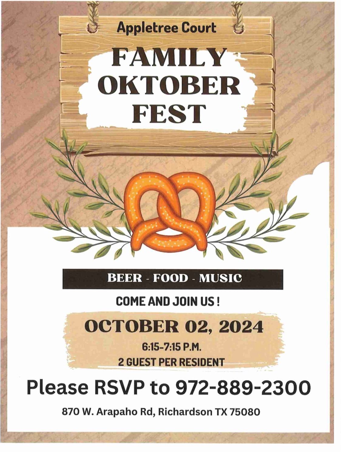 Oktoberfest at Appletree Court