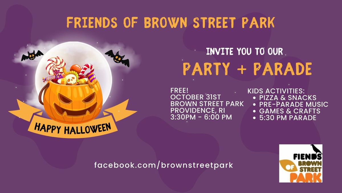 Fiends of Brown St Park - Halloween Party + Parade