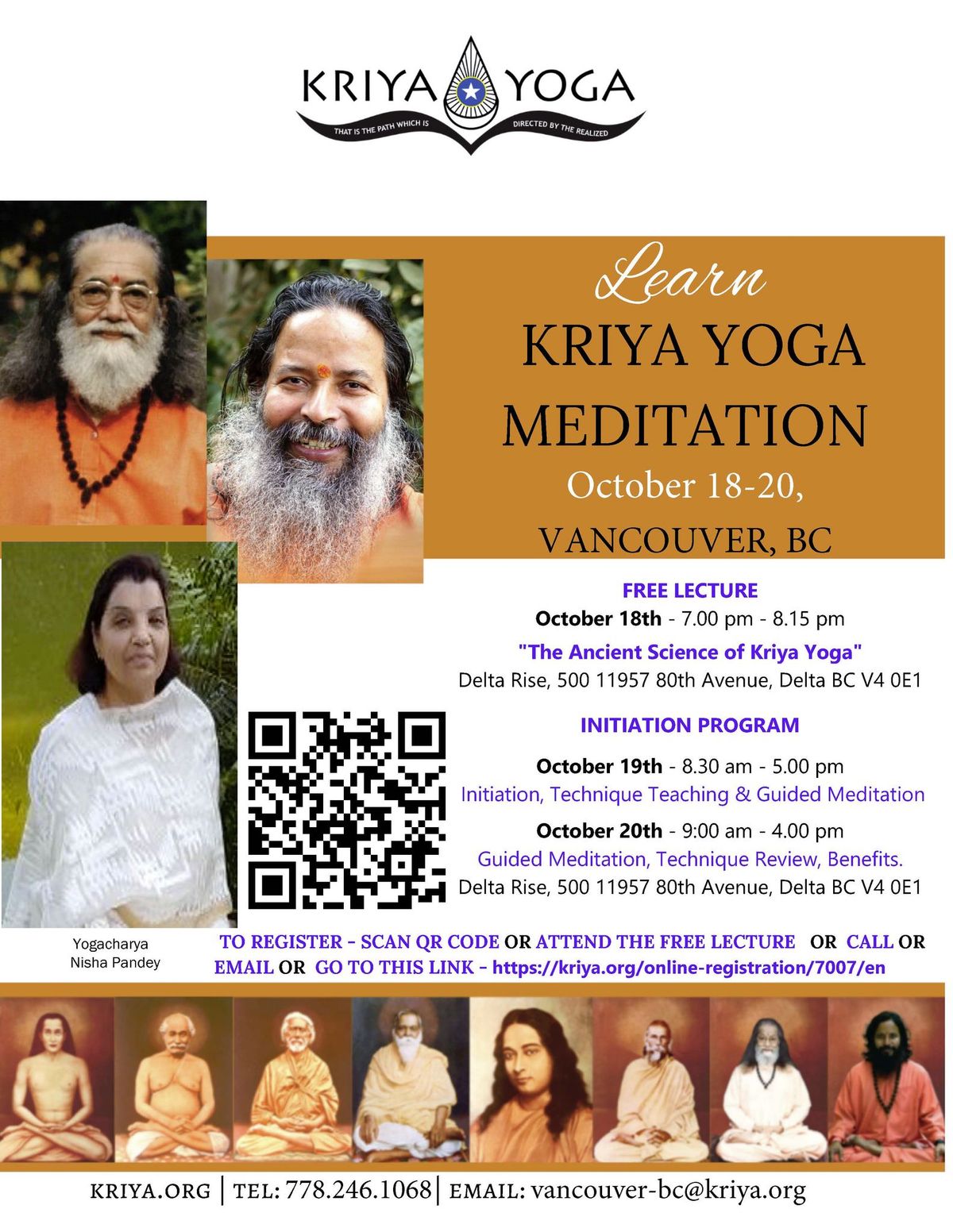 Come and learn Kriya Yoga Meditation