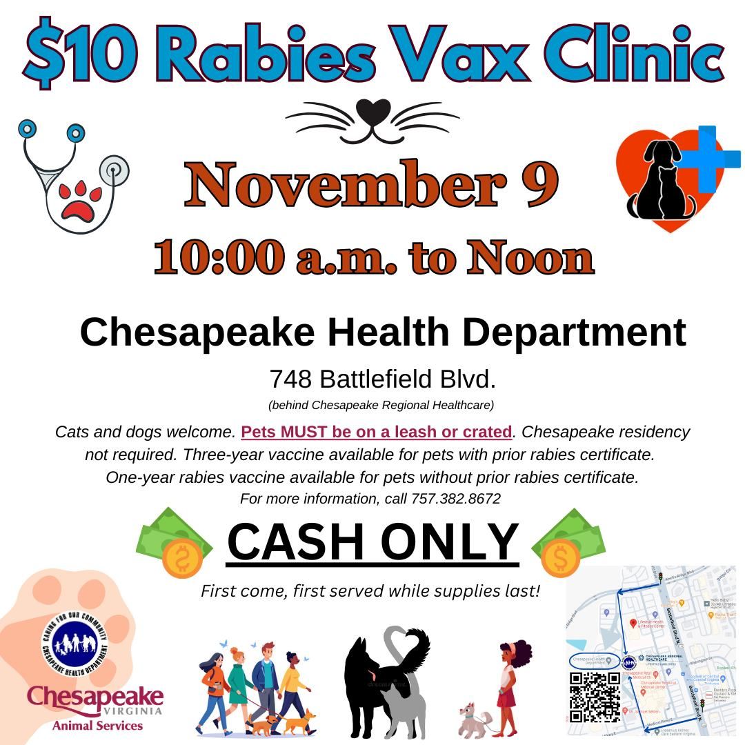 $10 Rabies Vax Clinic