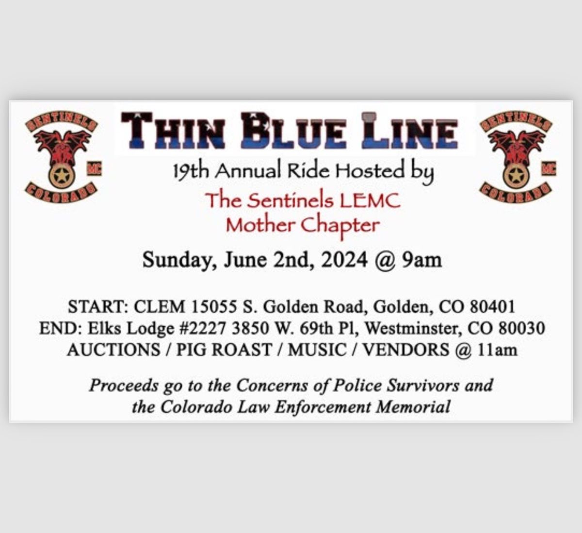 2024 Thin Blue Line Ride & Fundraiser