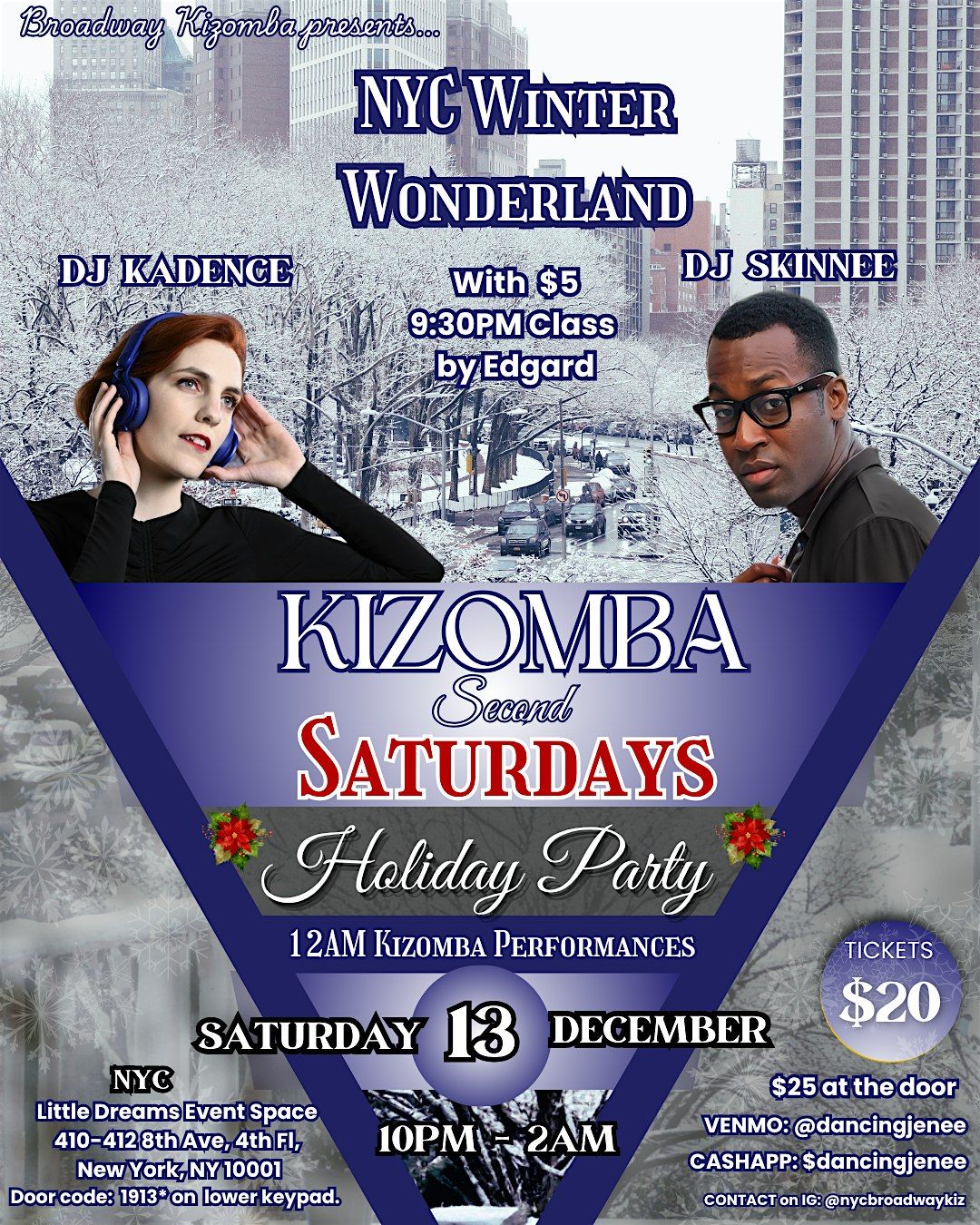 NYC 2nd Saturdays Kizomba Holiday Party [Winter Wonderland Edition]
