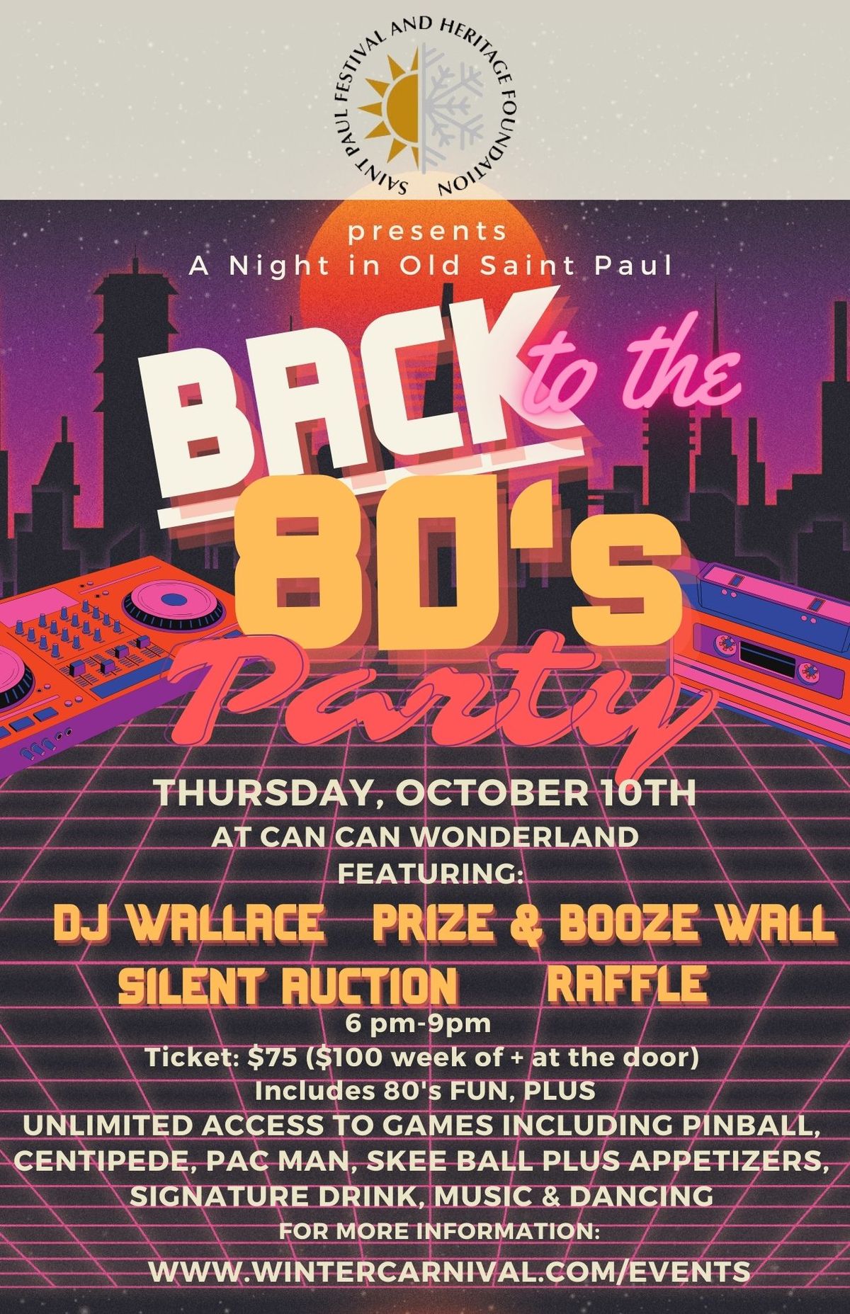 A Night in Old Saint Paul: Back to the 80's Fundraiser