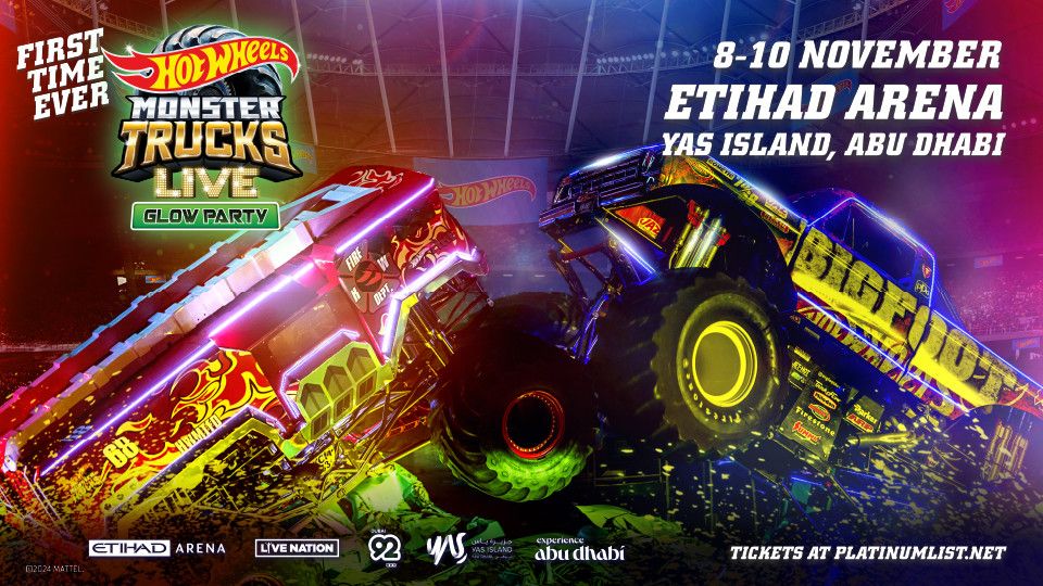 Hot Wheels Monster Trucks Live: Glow Party at Etihad Arena, Abu Dhabi